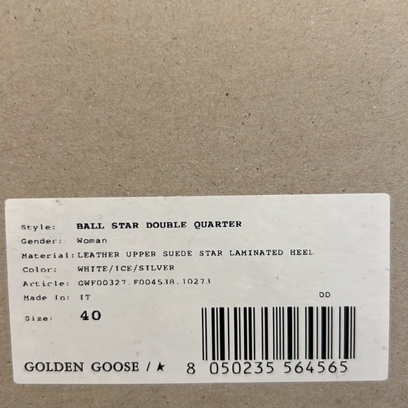 Golden Goose Ballstar with suede star and metallic leather heel tab - BRAND NEW - Picture 6 of 11